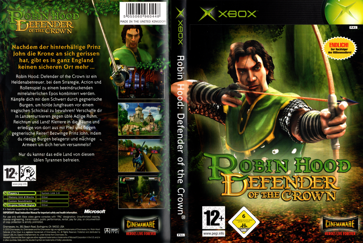 Robin Hood: Defender of the Crown box art for Xbox